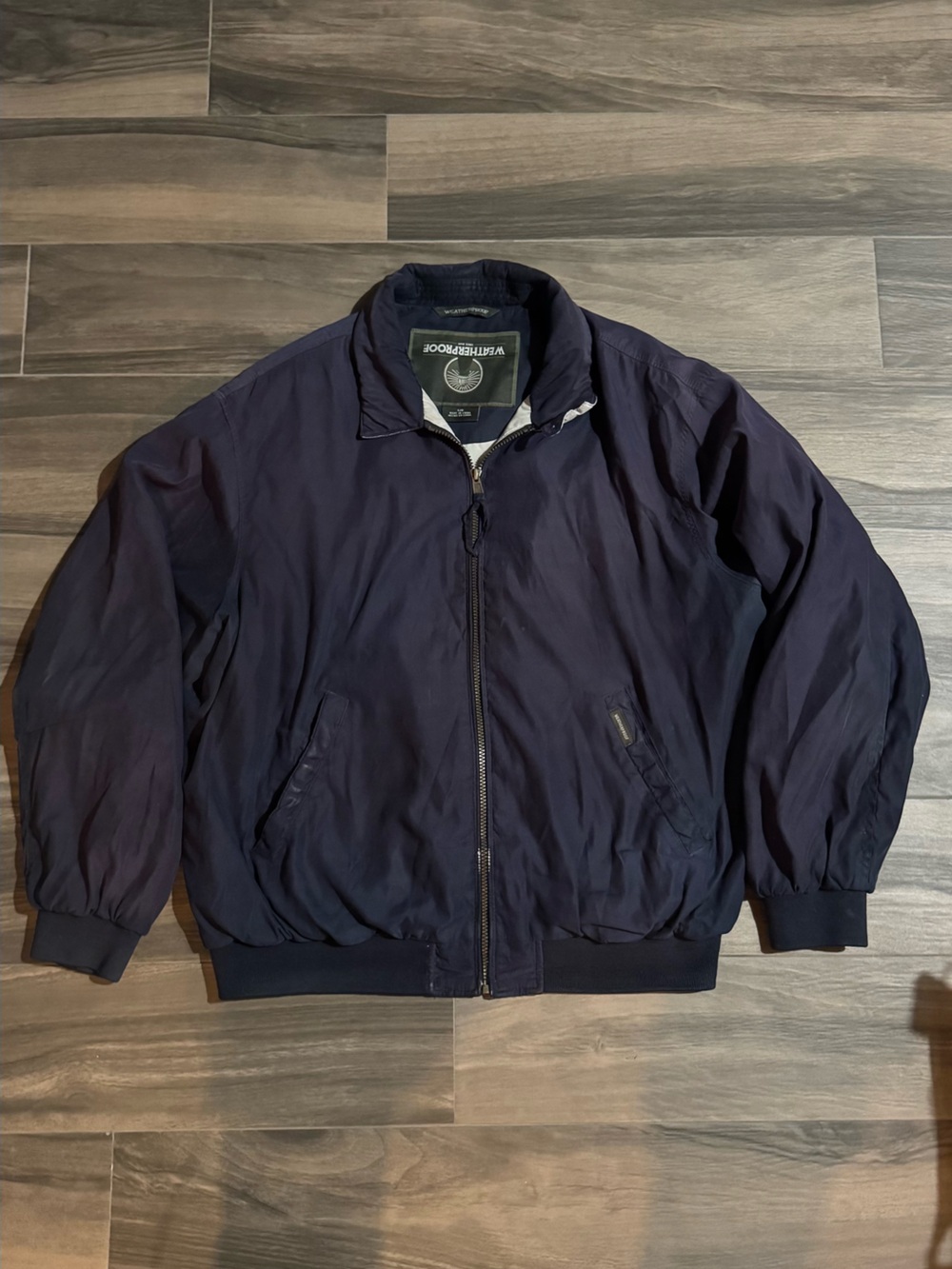 Weatherproof Men's Navy Bomber Jacket with Zip Front